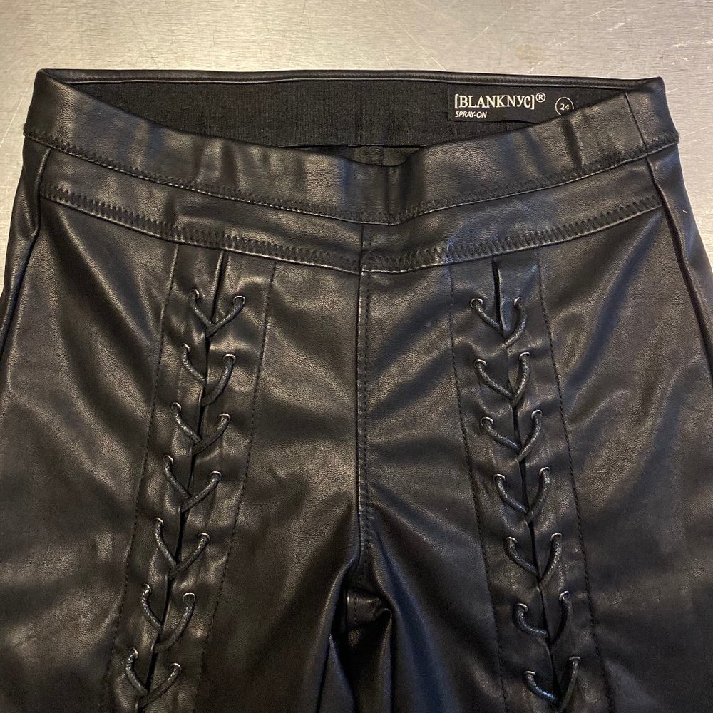 BlankNYC Black Faux Leather Pants/Leggings